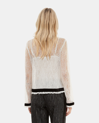 Chemise en dentelle &eacute;crue