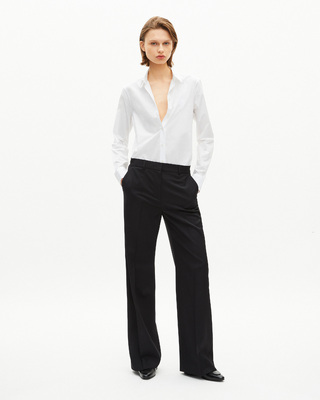 Chemise en popeline blanche