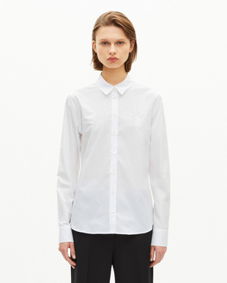 Chemise en popeline blanche