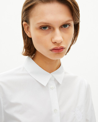 Chemise en popeline blanche