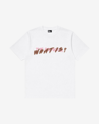T-shirt patch en denim What Is blanc