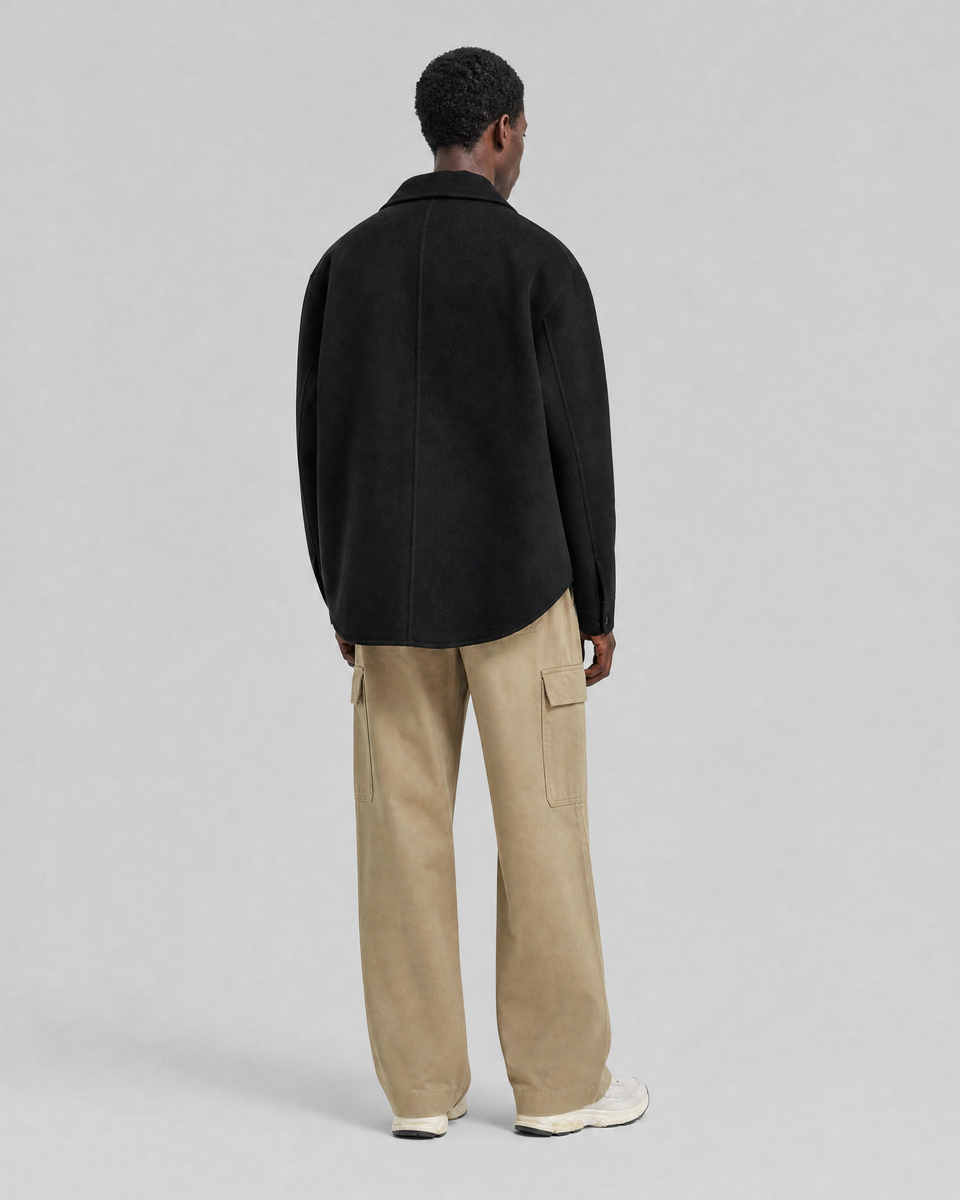 Blouson en laine  noir