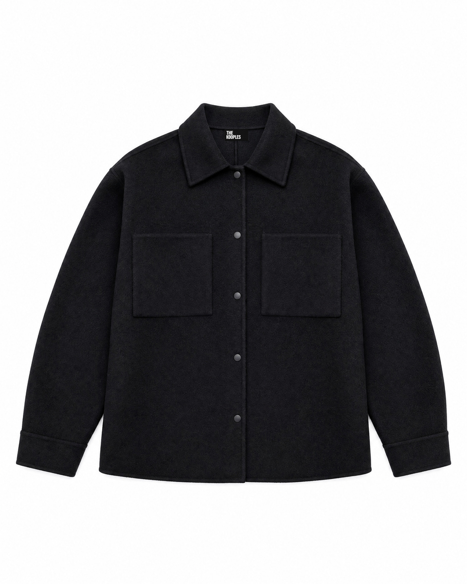 Blouson en laine  noir