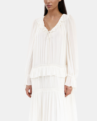 Robe col lavali&egrave;re &eacute;crue