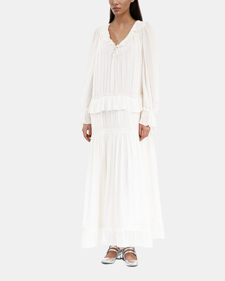 Robe col lavali&egrave;re &eacute;crue