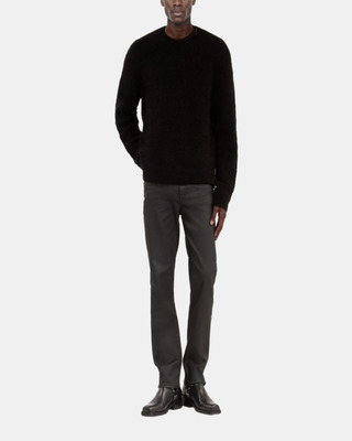 Pull en laine et mohair noir