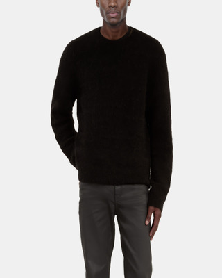 Pull en laine et mohair noir