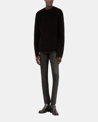 Pull en laine et mohair noir