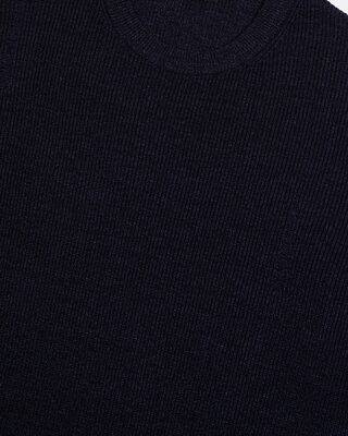 Pull en laine et lin marine