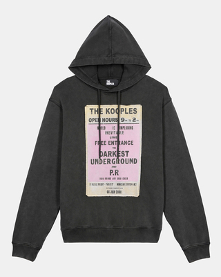 Sweatshirt &agrave; capuche et s&eacute;rigraphie noir