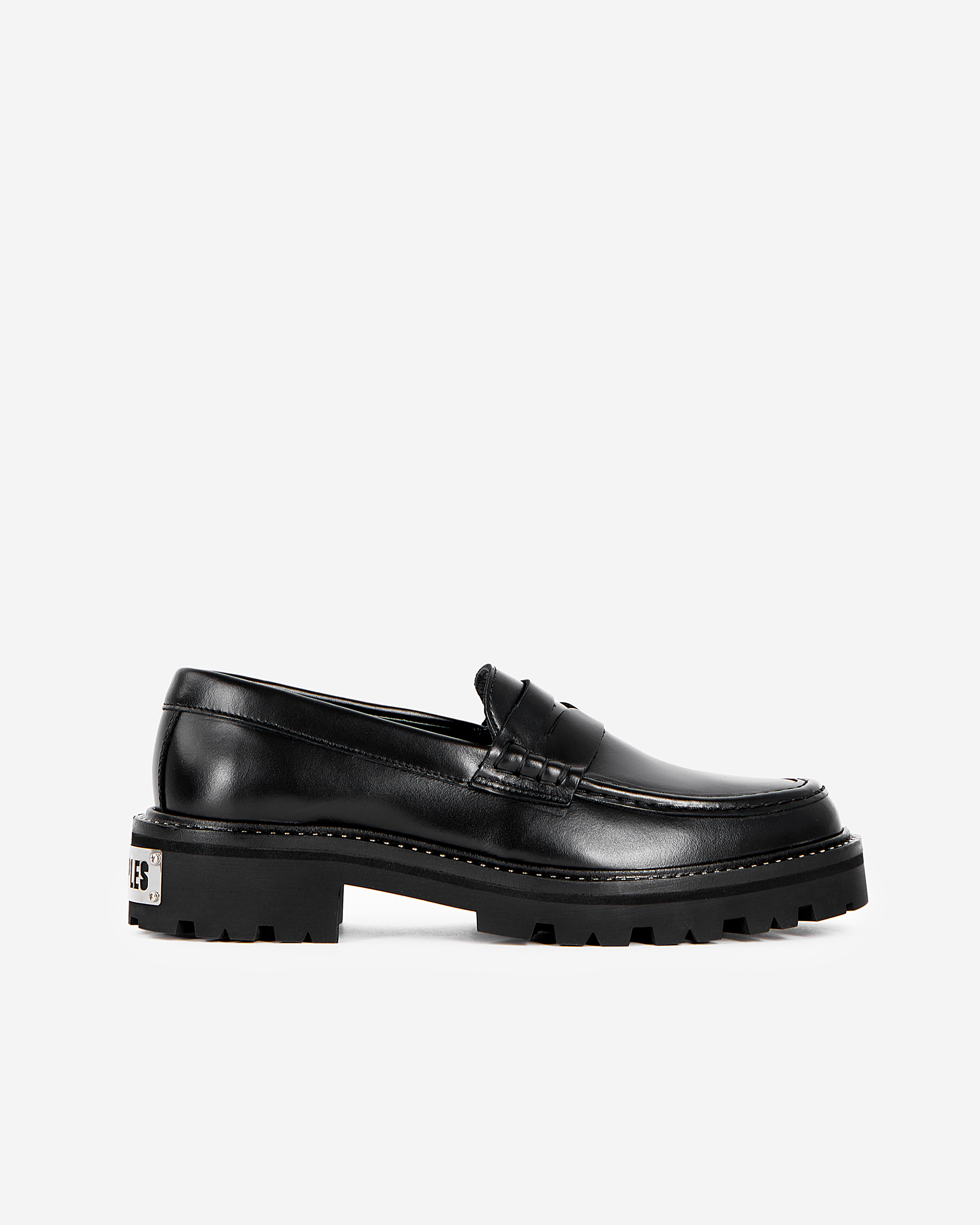 Mocassins en cuir noirs