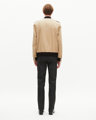 Blouson teddy en coton beige 