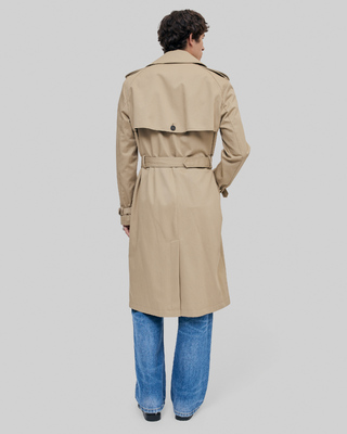 Trench coupe large beige