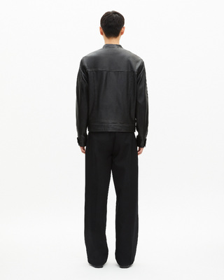 Veste en cuir noire