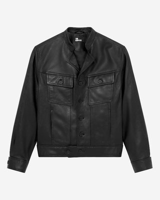 Veste en cuir noire