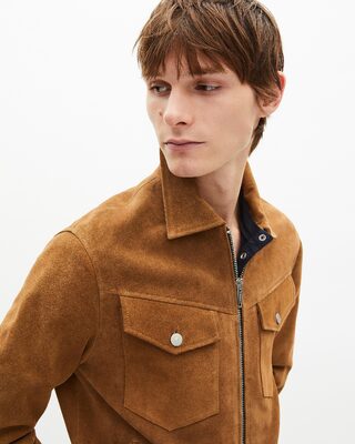 Blouson en su&egrave;de camel