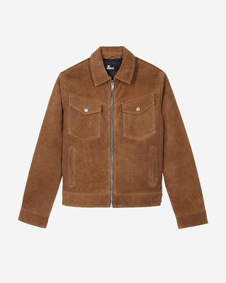 Blouson en su&egrave;de camel
