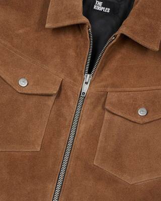 Blouson en su&egrave;de camel