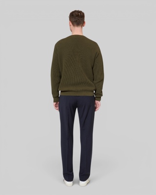 Pull &agrave; patte de boutonnage kaki