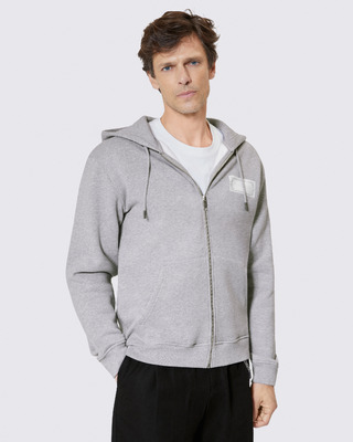 Sweatshirt zipp&eacute; avec s&eacute;rigraphie noir