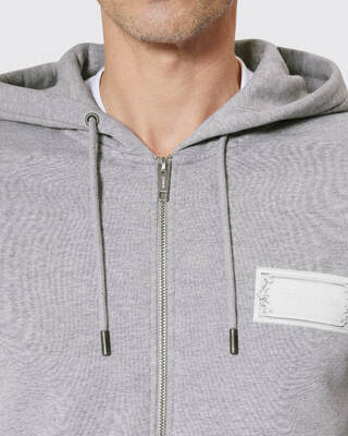 Sweatshirt zipp&eacute; avec s&eacute;rigraphie noir