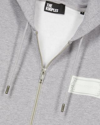 Sweatshirt zipp&eacute; avec s&eacute;rigraphie noir