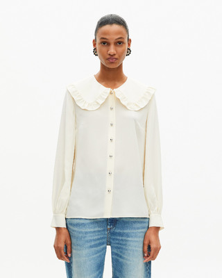 Chemise en soie &eacute;crue