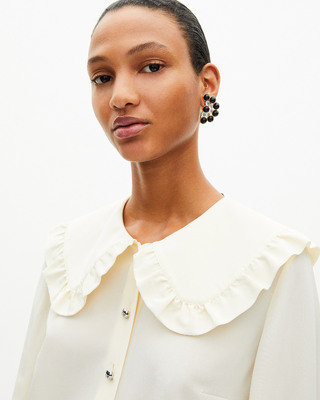 Chemise en soie &eacute;crue