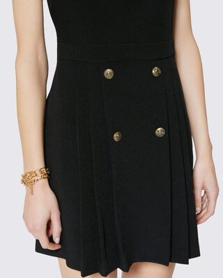 Robe courte dos crois&eacute; noire