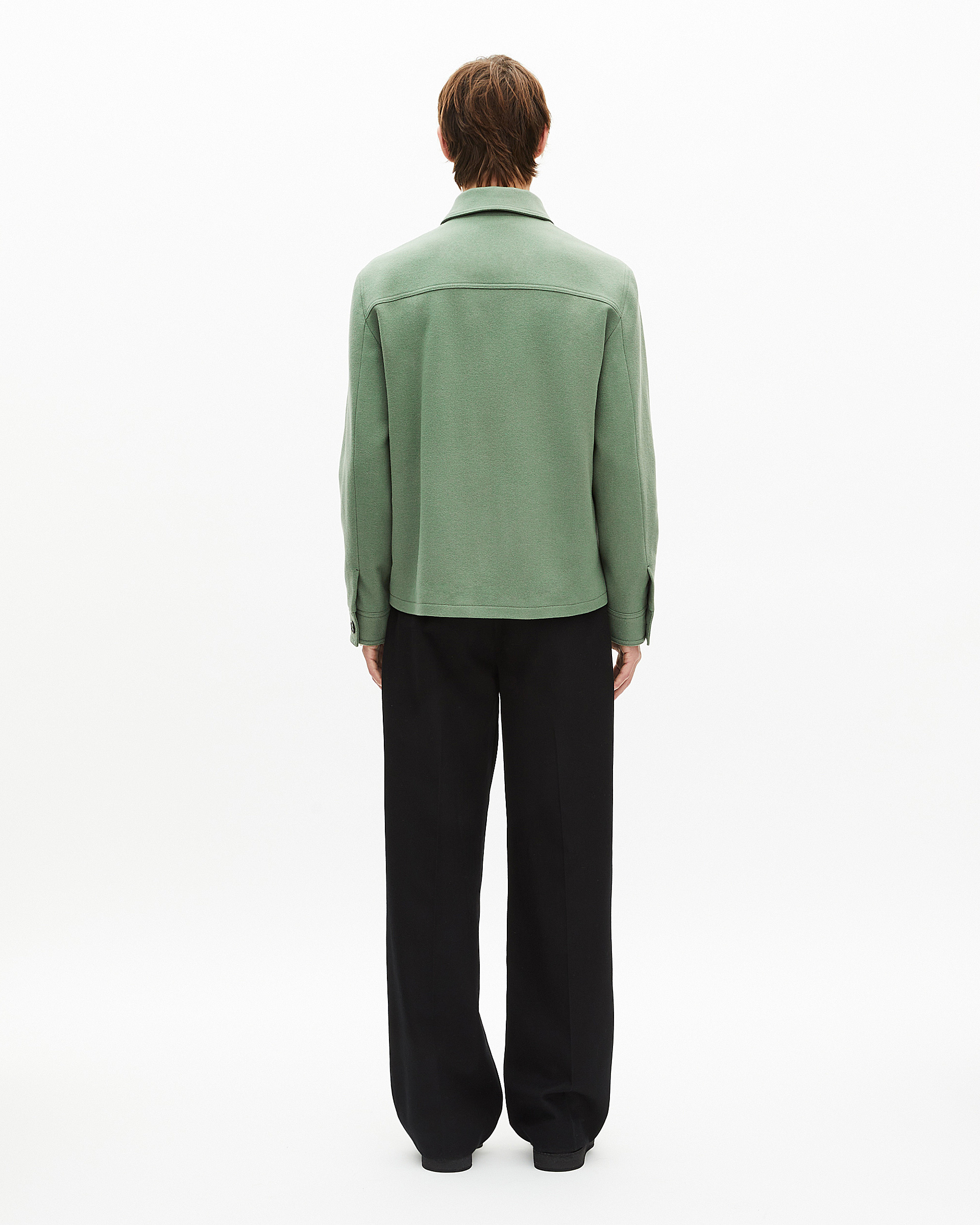 Blouson en laine vert amande