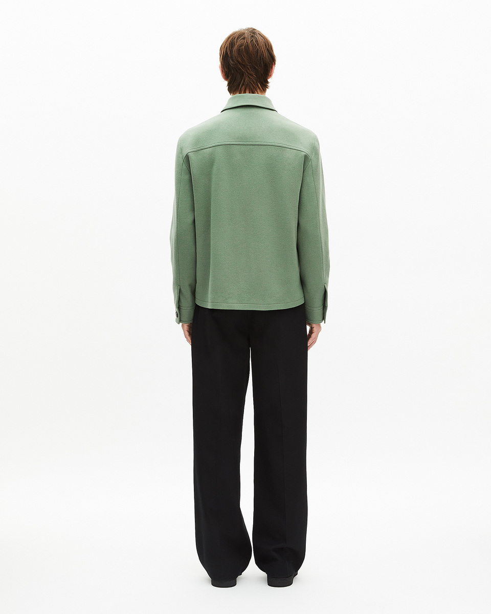 Blouson en laine vert amande
