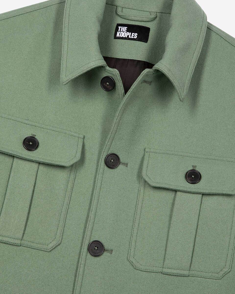 Blouson en laine vert amande