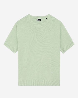 Pull manches courtes vert amande