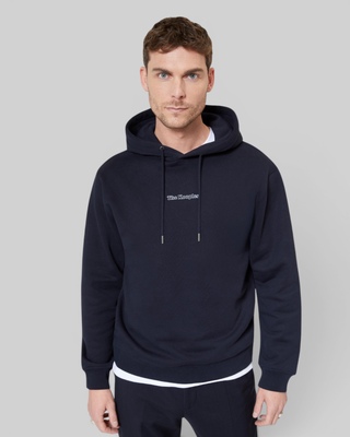 Sweatshirt &agrave; capuche avec logo marine