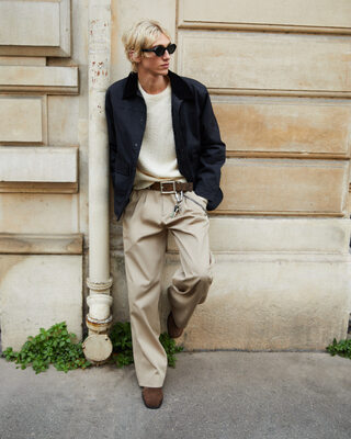 Blouson en coton marine
