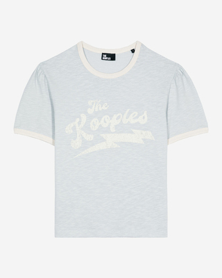 T-shirt avec s&eacute;rigraphie bleu clair