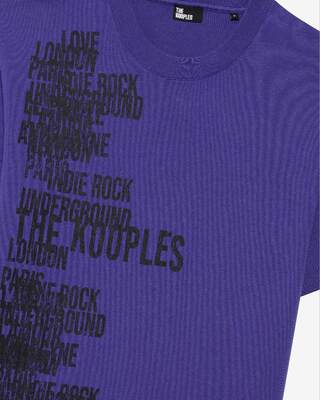 T-shirt avec s&eacute;rigraphie violet