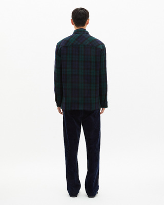 Surchemise en tartan vert fonc&eacute;