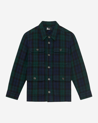 Surchemise en tartan vert fonc&eacute;