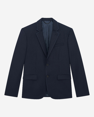 Veste de costume en laine bleu marine