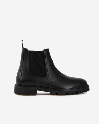 Bottines Chelsea en cuir noir