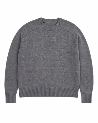 Grauer Pullover aus Merinowolle