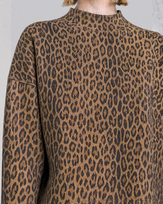 Sweatshirt mit Leopardenmuster