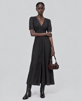 Schwarzes langes Kleid