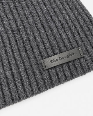 Graue Kapuze aus Wolle und Yak, Unisex