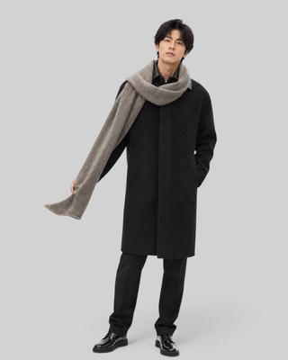 Unisex-Schal aus Wolle und Yak, braun 