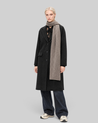 Unisex-Schal aus Wolle und Yak, braun 