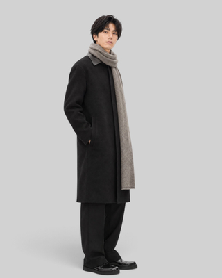 Unisex-Schal aus Wolle und Yak, braun 