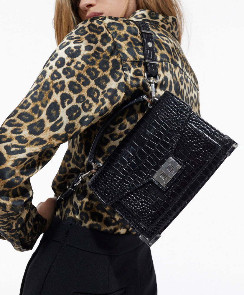Emily medium bag in black leather | The Kooples