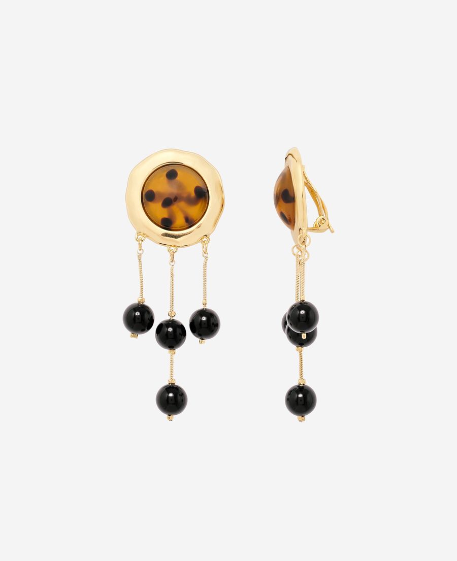 The Kooples F GOLD gold-plated earrings